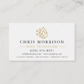 Minimalist HVAC White Gold Modern 名刺 (正面)