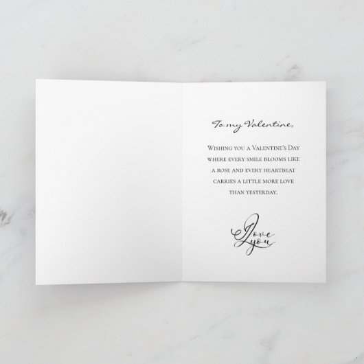 Minimalist I Love You カード (内部)