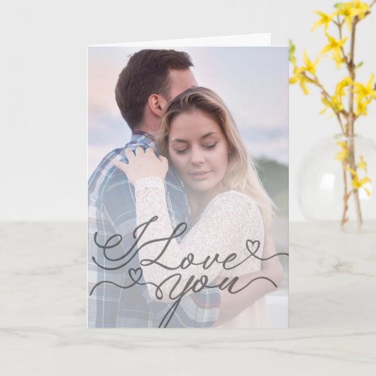 Minimalist I Love You カード (黄色い花)