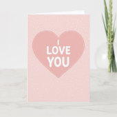 Minimalist I Love You Glitter Dot Card カード (正面)