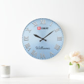  Minimalist Ice Blue ラージ壁時計 (ホーム)