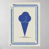 Minimalist Ice Cream Art Print ポスター (正面)