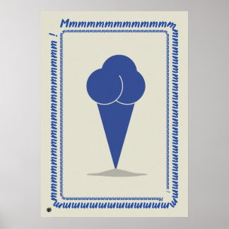 Minimalist Ice Cream Art Print ポスター