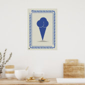 Minimalist Ice Cream Art Print ポスター (キッチン)