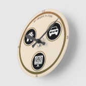 Minimalist Icon Personal Wall Clock ラウンド壁時計 (傾斜)