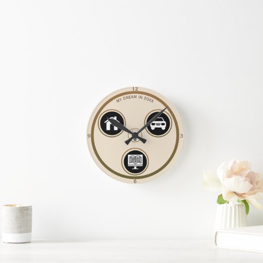 Minimalist Icon Personal Wall Clock ラウンド壁時計 (ホーム)