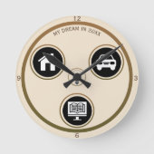 Minimalist Icon Personal Wall Clock ラウンド壁時計 (正面)