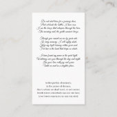 Minimalist In Loving Memory Photo Keepsake Card 名刺 (裏面)