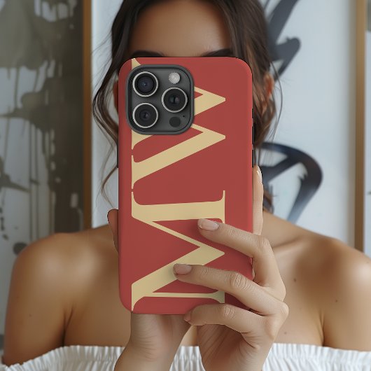 Minimalist Initial Phone Case Custom Gift for Her iPhoneケース