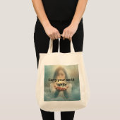 Minimalist Inspirational Canvas Tote Bag トートバッグ (正面(商品))