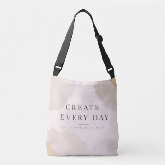 Minimalist Inspirational Tote Bag | Modern Neutral クロスボディバッグ (正面)