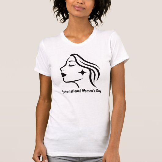 Minimalist International Women's Day T-Shirt Tシャツ (正面)