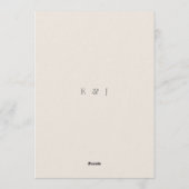Minimalist Invitation Botanical Soft Beige 招待状 (裏面)