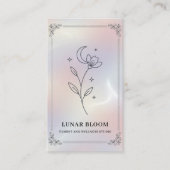 Minimalist Iridescent Business Card with QR Code  名刺 (正面)