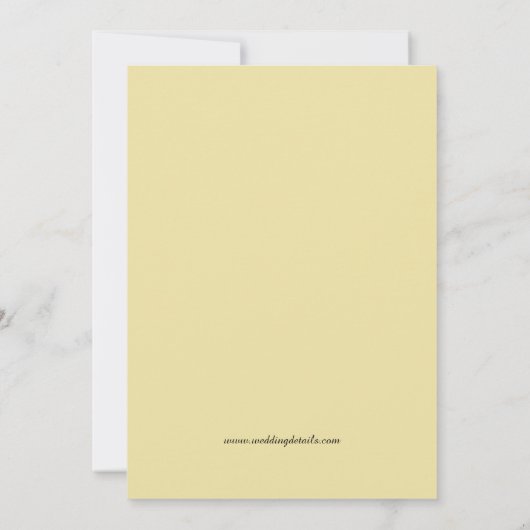 MINIMALIST Island Citrus Cross Formal Wedding 招待状 (裏面)