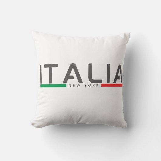 Minimalist Italy Flag New York italian  クッション (正面)