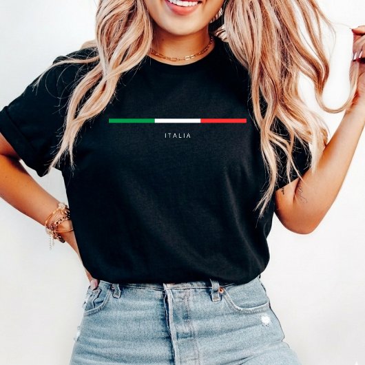 Minimalist Italy Flag Traveling italian vacation Tシャツ