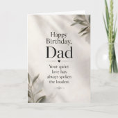 Minimalist Ivory Botanical Birthday Design カード (正面)