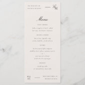 Minimalist Ivory Editorial Wedding メニュー (正面)