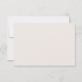 Minimalist Ivory Editorial Wedding RSVP Card (裏面)