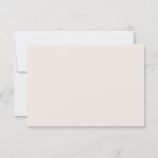 Minimalist Ivory Editorial Wedding RSVP Card (裏面)