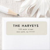 Minimalist Ivory Return Address Label ラベル (インサイチュ)