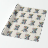 Minimalist Ivory Watercolor Leopard Pattern ラッピングペーパー (アンロールド)