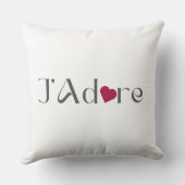 Minimalist J'Adore, Romantic French Home Décor クッション (裏面)