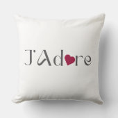 Minimalist J'Adore, Romantic French Home Décor クッション (正面)