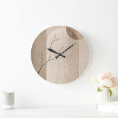 Minimalist Japandi Neutral Arch Branch Clock ラージ壁時計 (ホーム)