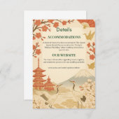 Minimalist Japanese Cherry Blossom Details Card エンクロージャーカード (正面/裏面)