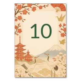 Minimalist Japanese Cherry Blossom Wedding Table テーブルナンバー