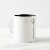 Minimalist Jessica Best Mom Ever Flower Mug ツートーンマグカップ (正面左)