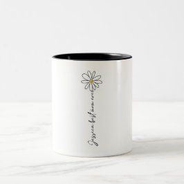 Minimalist Jessica Best Mom Ever Flower Mug ツートーンマグカップ