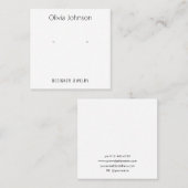 Minimalist Jewelry Earring Display Business Card スクエア名刺 (正面/裏面)