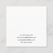 Minimalist Jewelry Earring Display Business Card スクエア名刺 (裏面)