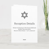 Minimalist Jewish Wedding Program プログラム (裏面)