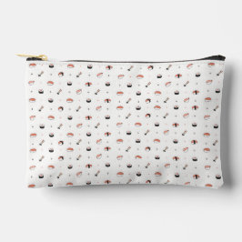 Minimalist Kawaii Sushi Pattern Cute Japanese Food アクセサリーポーチ