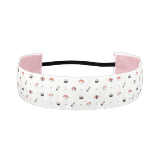 Minimalist Kawaii Sushi Pattern Cute Japanese Food アスレチックヘッドバンド