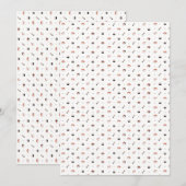 Minimalist Kawaii Sushi Pattern Cute Japanese Food 招待状 (正面/裏面)