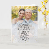 Minimalist keepsake Belated Modern Birthday Dad カード (黄色い花)