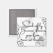 MINIMALIST KINDNESS QUOTE -BOTANICAL INSPIRATIONAL マグネット (正面/裏面)