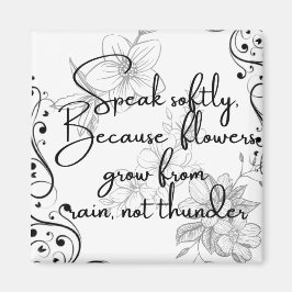 MINIMALIST KINDNESS QUOTE -BOTANICAL INSPIRATIONAL マグネット