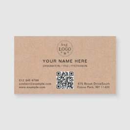 Minimalist Kraft Paper Magnetic Card Design