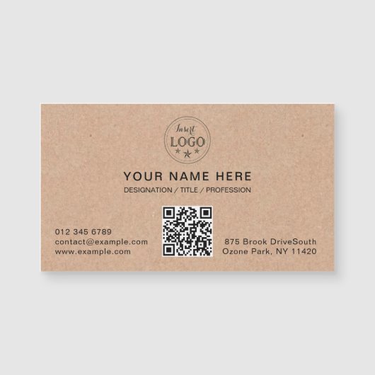 Minimalist Kraft Paper Magnetic Card Design (正面)