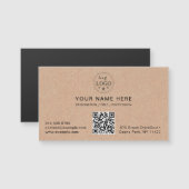 Minimalist Kraft Paper Magnetic Card Design (正面/裏面)