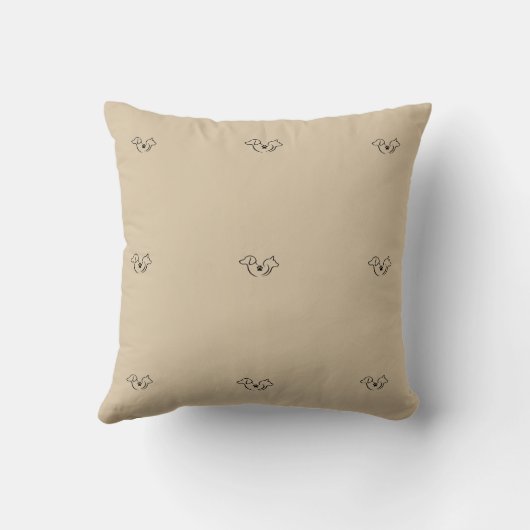 Minimalist Labrador Pillow | Custom Name クッション (裏面)