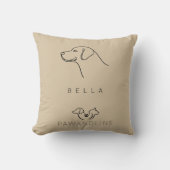 Minimalist Labrador Pillow | Custom Name クッション (正面)