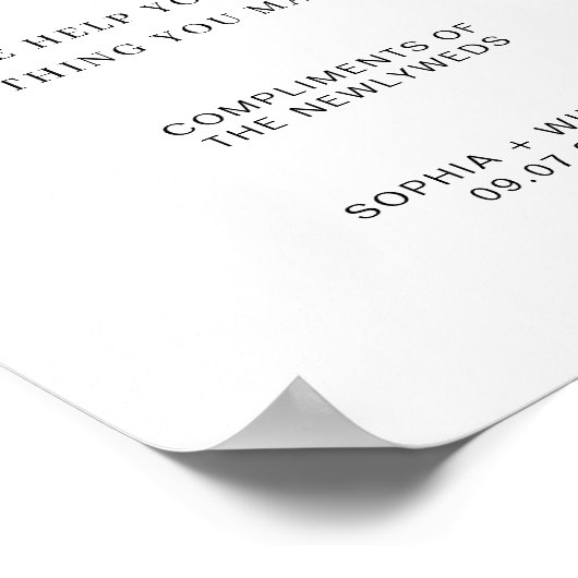 Minimalist Ladies Freshen Up Wedding Bathroom ポスター (角)