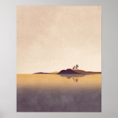 Minimalist Lake Reflection Wall Art for Livingroom ポスター (正面)